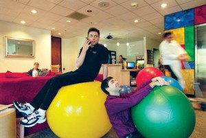 Google Presidents Relaxing at Work
